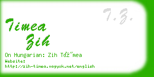 timea zih business card